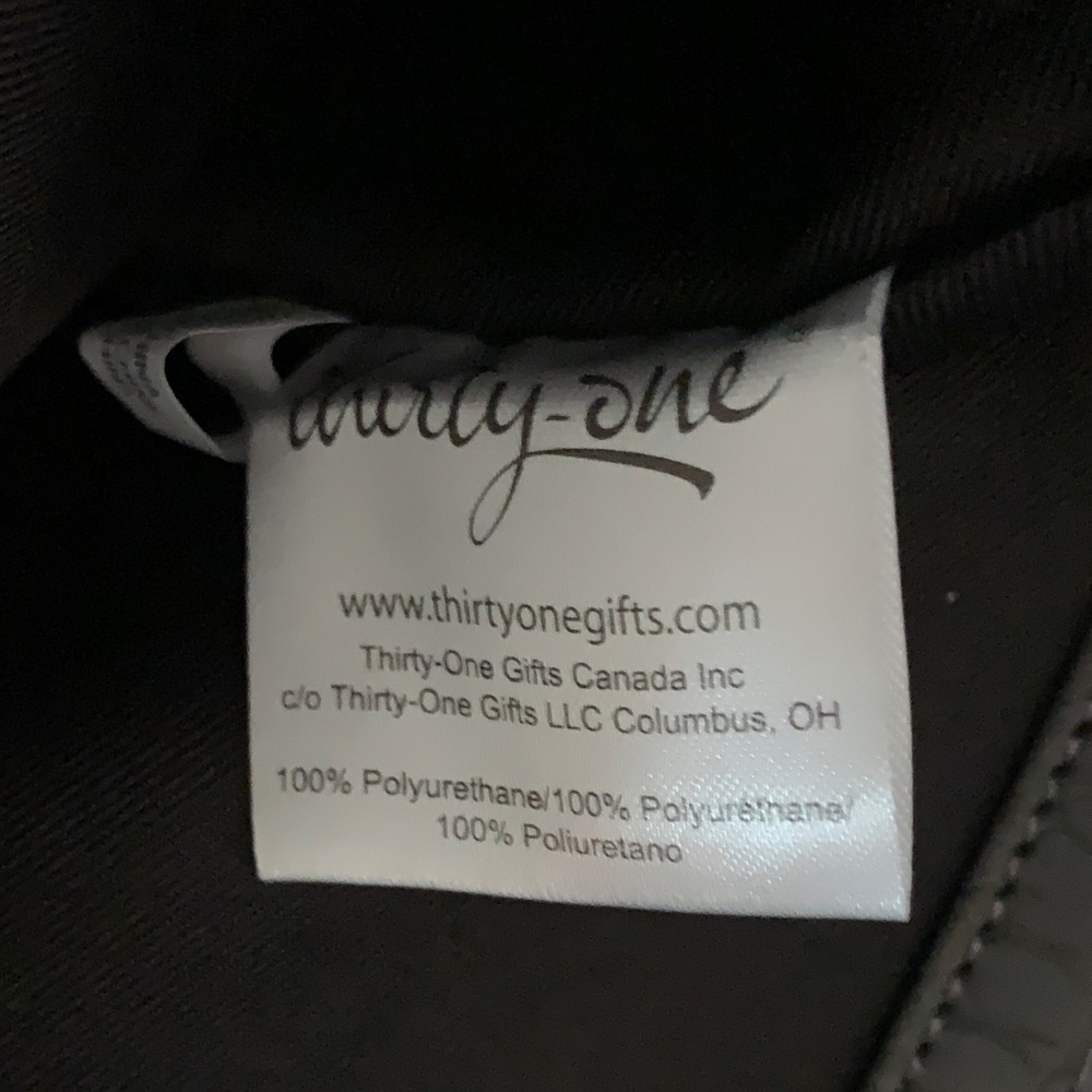 Thirty-One Gray Croc-Embossed Tote with Strap - Picture 5 of 12